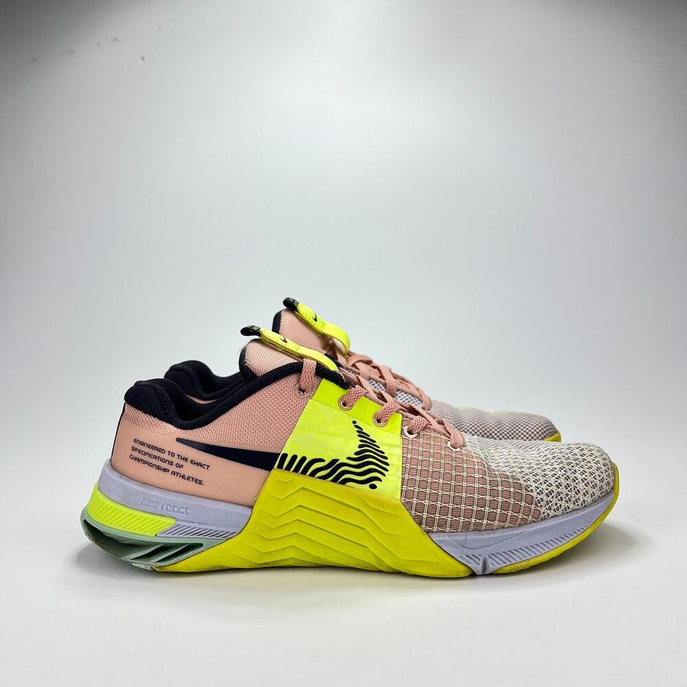 Nike Metcon 8 Arctic Orange Volt Athletic Training Shoes Women's Size 10 Sneaker